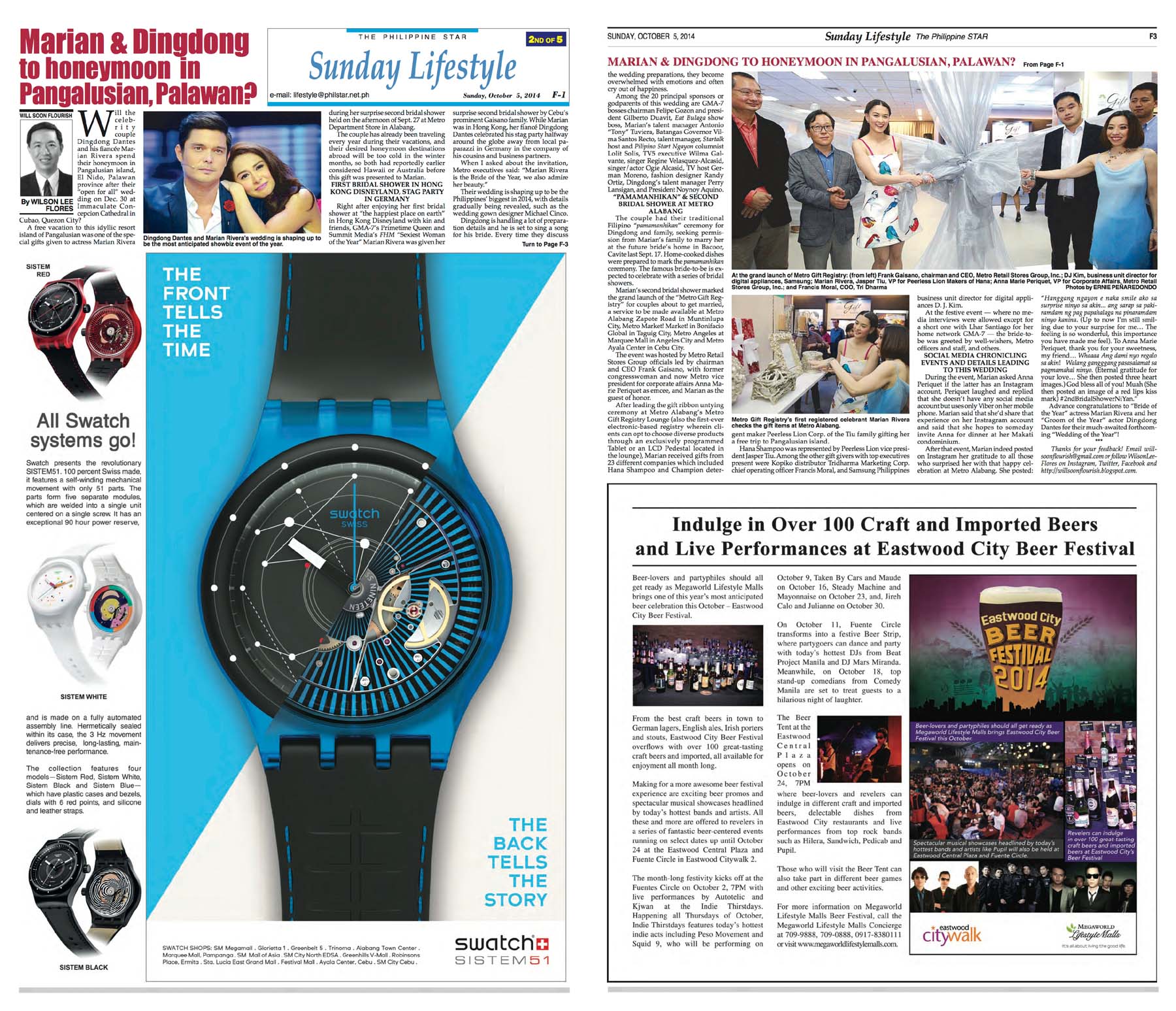 Philippine Star Sunday Lifestyle Article by Wilson Flores