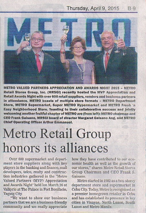 Metro Retail Group honors its alliances