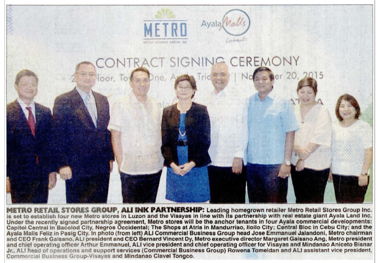 Metro Retail Stores Group ALI Ink partnership The Philippine Star