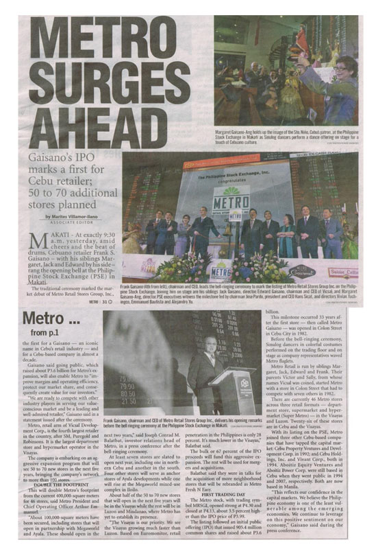 Metro Surges Ahead Cebu Daily News