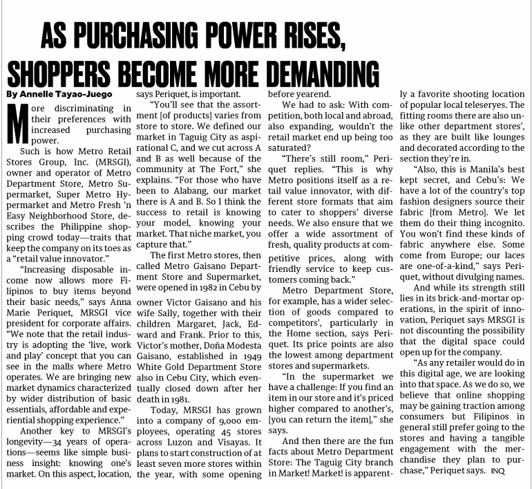 As Purchasing Power Rises