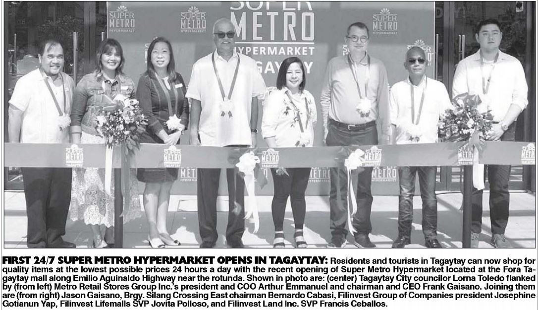 First 24 Super Metro Hypermarket Opens in Tagaytay PS