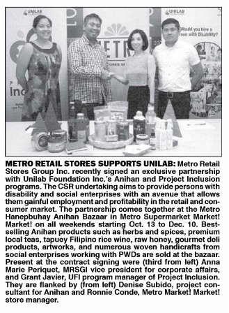 Metro Retail Supports Unilab