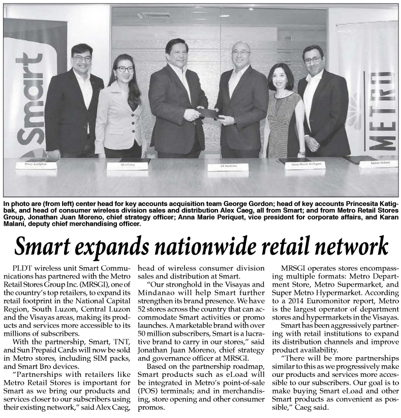 Smart strengthens nationwide retail network the philippine star