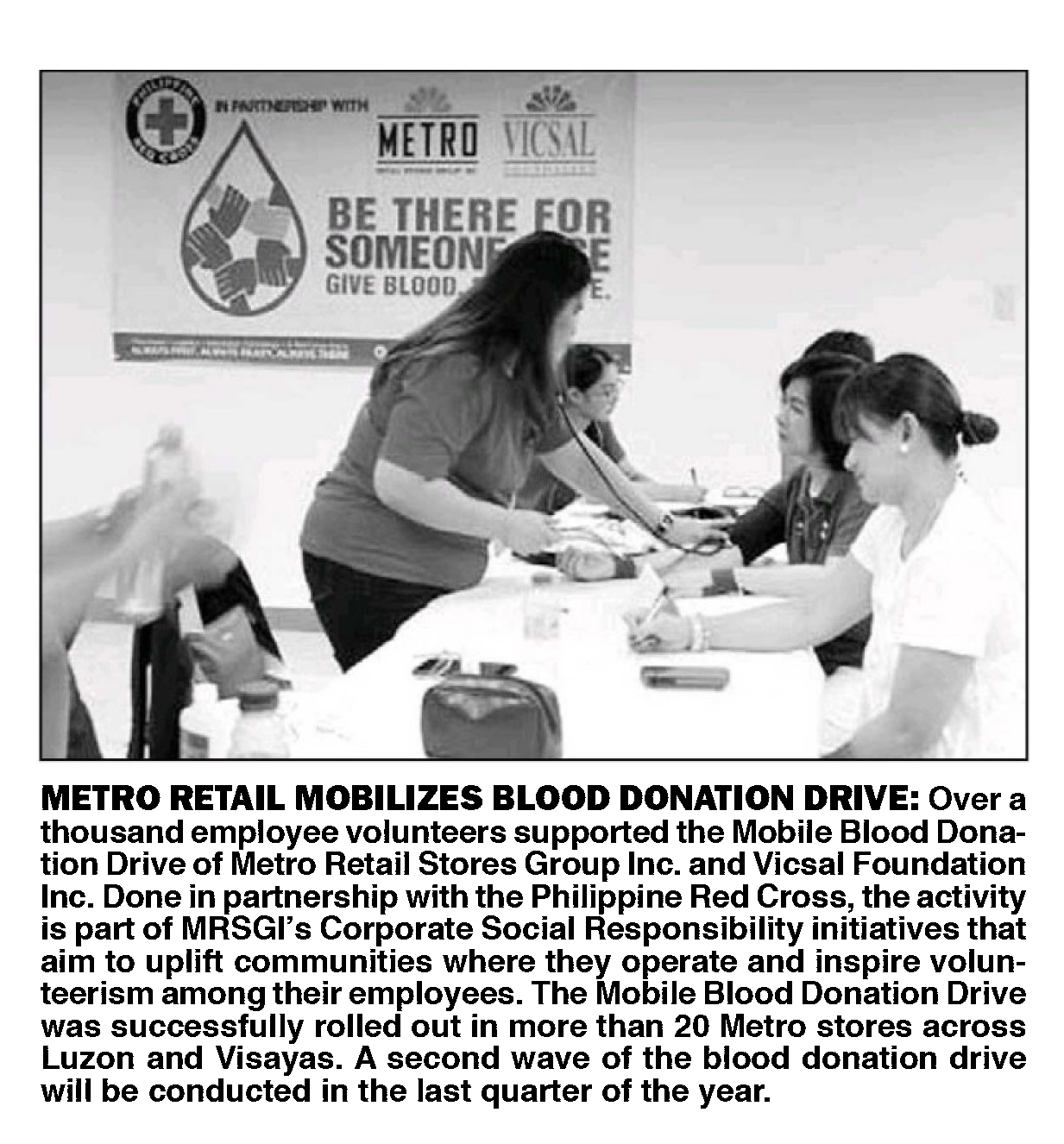 August 9 2019 Metro Retail Mobilizes Blood Donation Drive The Philippine Star