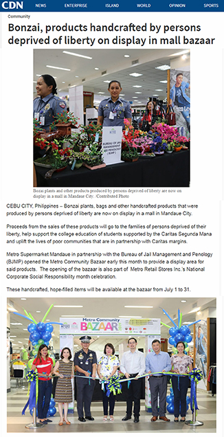 July 20 2019 Bonzai products handcrafted by persons deprived of liberty on display Philippine Daily Inquirerwww.inquirer.net with link