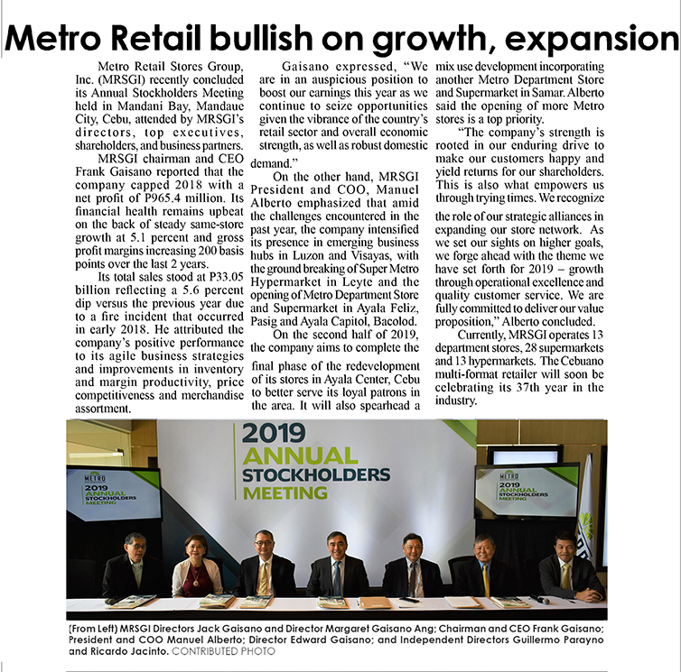 Metro Retail bullish on growth expansion The Freeman