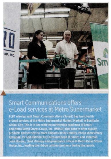 Smart Communications offers e load services at Metro Supermarket Business World