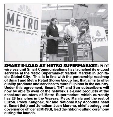 Smart e load at Metro Supermarket The Philippine Star