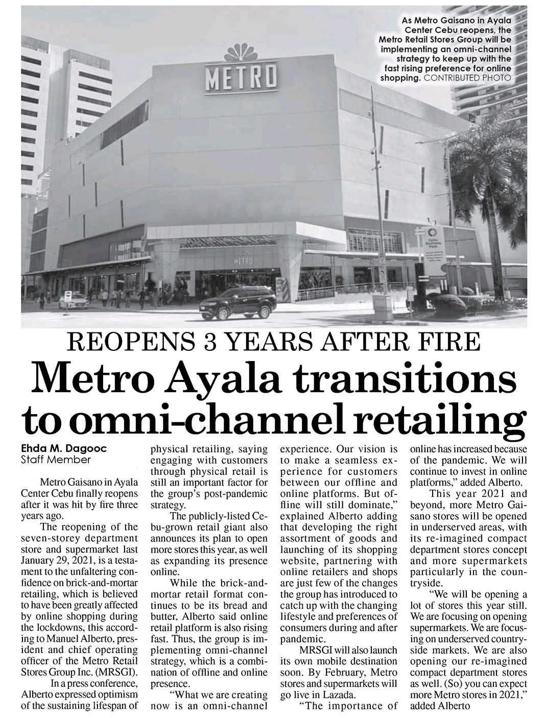 February 1 2021 Metro Ayala transitions to omni channel retailing The Freeman