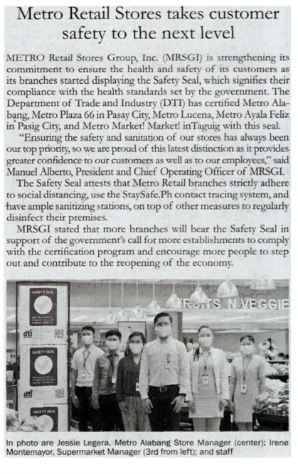 June 29 2021 Safety Seal Malaya