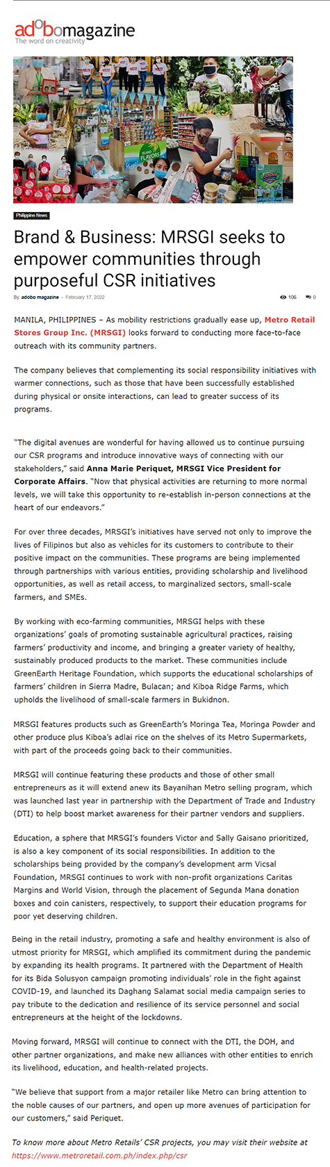 MRSGI seeks to empower communities through purposeful CSR initiatives